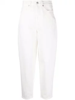 12 STOREEZ Pantalon Fuselé à Taille Haute Milk