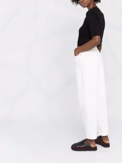 12 STOREEZ Pantalon Fuselé à Taille Haute Milk -12 STOREEZ Soldes Magasin 17715836 37405524 600