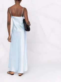 12 STOREEZ BLUE Robe Longue En Soie Femme -12 STOREEZ Soldes Magasin 17715837 37402943 600