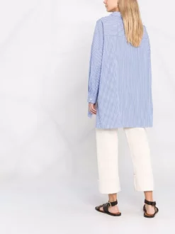 12 STOREEZ BLUE Chemise Rayée à Fentes Latérales Femme -12 STOREEZ Soldes Magasin 17715838 37392448 600