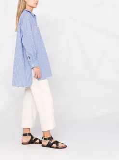 12 STOREEZ BLUE Chemise Rayée à Fentes Latérales Femme -12 STOREEZ Soldes Magasin 17715838 37392451 600