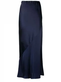 12 STOREEZ NAVY Jupe Longue à Fente Latérale Femme
