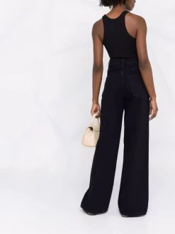 12 STOREEZ Jean évasé à Taille Haute NAVY -12 STOREEZ Soldes Magasin 17716364 37393248 600