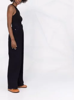 12 STOREEZ Jean évasé à Taille Haute NAVY -12 STOREEZ Soldes Magasin 17716364 37393249 600