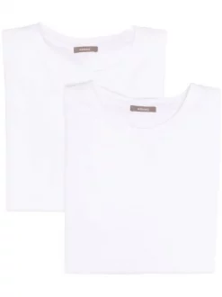 12 STOREEZ Lot De Deux T-shirts à Col Rond White