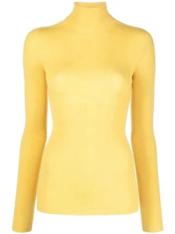 ( Nouvelle Collection ) 12 STOREEZ YELLOW Pull En Laine à Col Montant Femme