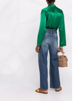 ( Nouvelle Collection ) 12 STOREEZ Chemise En Soie à Manches Longues GREEN -12 STOREEZ Soldes Magasin 17822536 37964182 600