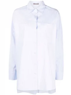 ( Nouvelle Collection ) 12 STOREEZ BLUE Chemise Imprimée à Fines Rayures Femme