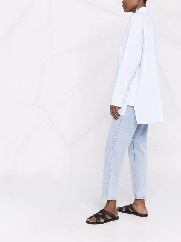 ( Nouvelle Collection ) 12 STOREEZ BLUE Chemise Imprimée à Fines Rayures Femme 6 ( Nouvelle Collection ) 12 STOREEZ BLUE Chemise Imprimée à Fines Rayures Femme – Image 6