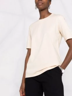 ( Nouvelle Collection ) 12 STOREEZ CREAM T-shirt En Coton à Col Rond Femme -12 STOREEZ Soldes Magasin 17831515 38424506 600