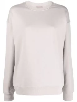 ( Nouvelle Collection ) 12 STOREEZ GREY Sweat En Coton à Effet D'épaules Descendues Femme