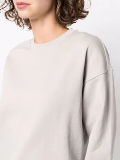 ( Nouvelle Collection ) 12 STOREEZ GREY Sweat En Coton à Effet D'épaules Descendues Femme -12 STOREEZ Soldes Magasin 17832354 38556260 600