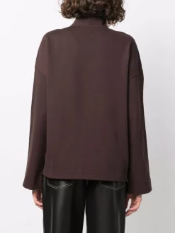 ( Nouvelle Collection ) 12 STOREEZ Bitter Chocolate Pull Nervuré à Col Zippé Femme -12 STOREEZ Soldes Magasin 17832355 38555829 600