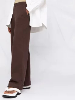 ( Nouvelle Collection ) 12 STOREEZ Bitter Chocolate Pantalon Ample à Taille Haute Femme -12 STOREEZ Soldes Magasin 17832356 38375705 600