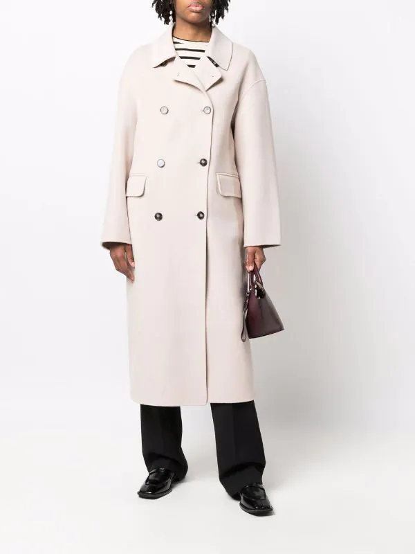 ( Nouvelle Collection ) 12 STOREEZ CREAMY Manteau Mi-long à Boutonnière Croisée Femme 2 ( Nouvelle Collection ) 12 STOREEZ CREAMY Manteau Mi-long à Boutonnière Croisée Femme – Image 2