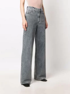 ( Nouvelle Collection ) 12 STOREEZ Jean Ample à Taille Haute DENIM GREY -12 STOREEZ Soldes Magasin 17929727 38338329 600