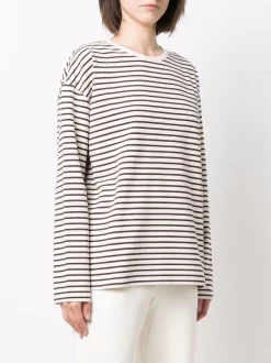 ( Nouvelle Collection ) 12 STOREEZ T-shirt Rayé à Manches Longues Milk -12 STOREEZ Soldes Magasin 17930955 38336829 600