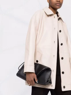 ( Nouvelle Collection ) 12 STOREEZ Light-beige Surchemise En Cuir Femme -12 STOREEZ Soldes Magasin 17931357 37934724 600