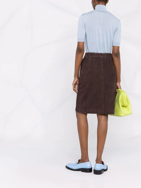 ( Nouvelle Collection ) 12 STOREEZ Jupe Portefeuille En Daim BROWN 6 ( Nouvelle Collection ) 12 STOREEZ Jupe Portefeuille En Daim BROWN – Image 6