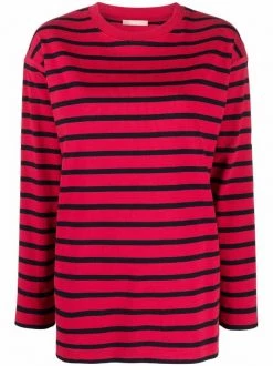 ( Nouvelle Collection ) 12 STOREEZ T-shirt Rayé à Manches Longues Femme