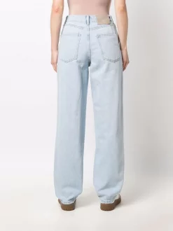( Nouvelle Collection ) 12 STOREEZ Jean Droit à Taille Haute DENIM LIGHT BLUE -12 STOREEZ Soldes Magasin 17931447 38336768 600