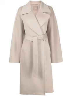 ( Nouvelle Collection ) 12 STOREEZ Manteau Ceinturé à Simple Boutonnage COFFEE WITH MILK