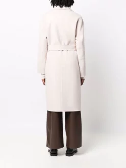 ( Nouvelle Collection ) 12 STOREEZ Manteau En Laine à Taille Ceinturée CREAMY -12 STOREEZ Soldes Magasin 17931449 38335433 600