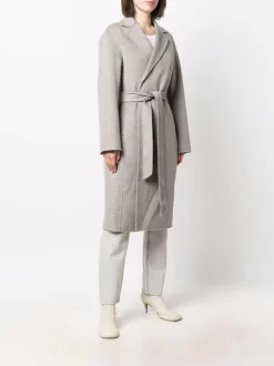 ( Nouvelle Collection ) 12 STOREEZ COFFEE WITH MILK Manteau En Laine à Taille Ceinturée Femme -12 STOREEZ Soldes Magasin 17932054 38336707 600