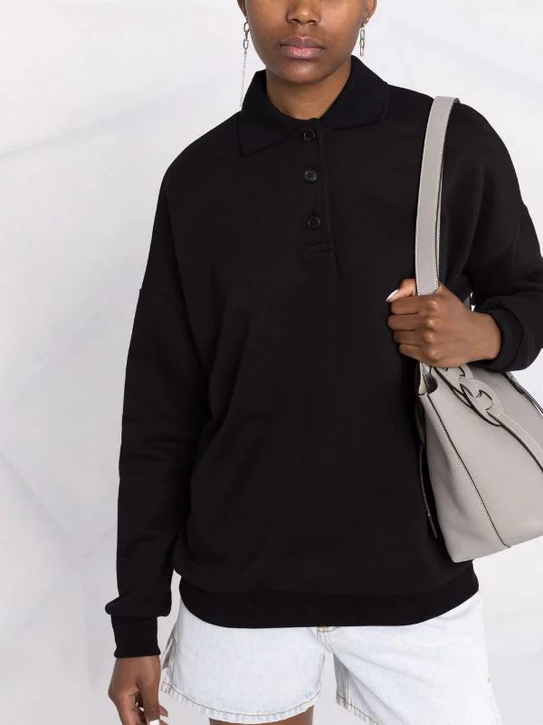 ( Nouvelle Collection ) 12 STOREEZ Sweat à Col Polo BLACK 3 ( Nouvelle Collection ) 12 STOREEZ Sweat à Col Polo BLACK – Image 3