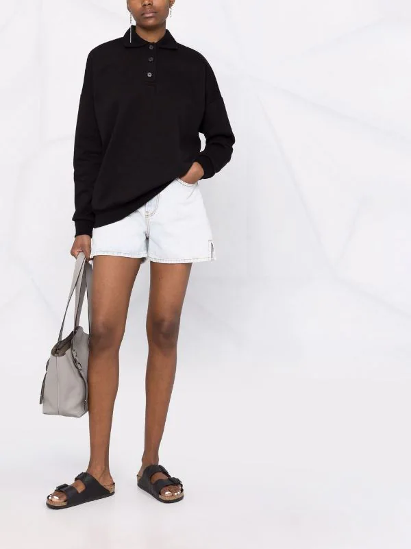 ( Nouvelle Collection ) 12 STOREEZ Sweat à Col Polo BLACK 2 ( Nouvelle Collection ) 12 STOREEZ Sweat à Col Polo BLACK – Image 2