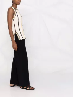 ( Nouvelle Collection ) 12 STOREEZ Pantalon Ample En Laine Et Coton Mélangés BLACK -12 STOREEZ Soldes Magasin 17944998 38159430 600