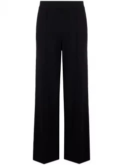 ( Nouvelle Collection ) 12 STOREEZ Pantalon Ample En Laine Et Coton Mélangés BLACK