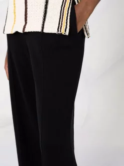( Nouvelle Collection ) 12 STOREEZ Pantalon Ample En Laine Et Coton Mélangés BLACK -12 STOREEZ Soldes Magasin 17944998 38162272 600