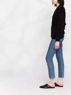 ( Nouvelle Collection ) 12 STOREEZ Pull En Laine Mélangée à Col Polo BLACK -12 STOREEZ Soldes Magasin 17944999 38153848 600