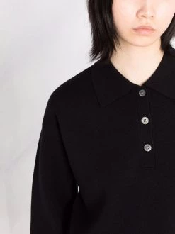 ( Nouvelle Collection ) 12 STOREEZ Pull En Laine Mélangée à Col Polo BLACK -12 STOREEZ Soldes Magasin 17944999 38153858 600