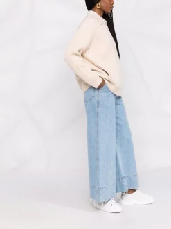 ( Nouvelle Collection ) 12 STOREEZ Light-beige Cardigan Zippé En Maille Nervurée Femme -12 STOREEZ Soldes Magasin 17946107 38154468 600