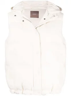 ( Nouvelle Collection ) 12 STOREEZ Gilet Matelassé à Capuche Milk