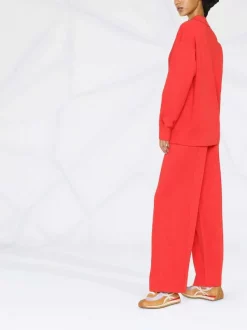 ( Nouvelle Collection ) 12 STOREEZ Pantalon Ample à Plis Marqués RED -12 STOREEZ Soldes Magasin 17946111 38196897 600