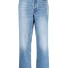 ( Nouvelle Collection ) 12 STOREEZ DENIM BLUE Jean Droit à Taille Haute Femme