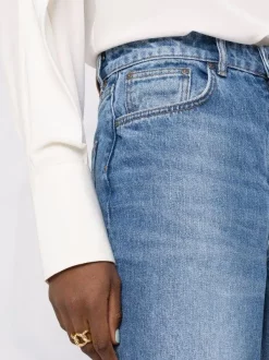( Nouvelle Collection ) 12 STOREEZ DENIM BLUE Jean Droit à Taille Haute Femme -12 STOREEZ Soldes Magasin 17946144 38176640 600