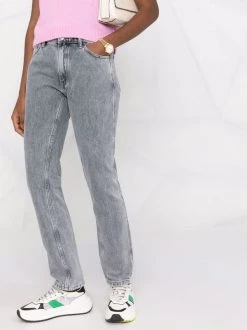 ( Nouvelle Collection ) 12 STOREEZ DENIM DARK GREY Jean Droit à Taille Basse Femme -12 STOREEZ Soldes Magasin 17946148 38178548 600