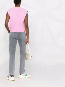 ( Nouvelle Collection ) 12 STOREEZ DENIM DARK GREY Jean Droit à Taille Basse Femme -12 STOREEZ Soldes Magasin 17946148 38182239 600