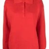 ( Nouvelle Collection ) 12 STOREEZ Pull En Laine Mélangée à Col Polo RED