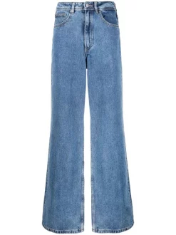 ( Nouvelle Collection ) 12 STOREEZ Jean Ample Ă Taille Haute DENIM BLUE