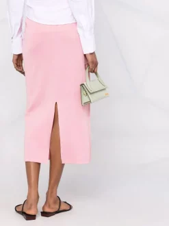 ( Nouvelle Collection ) 12 STOREEZ Jupe Mi-longue En Maille PINK -12 STOREEZ Soldes Magasin 17947061 38181155 600