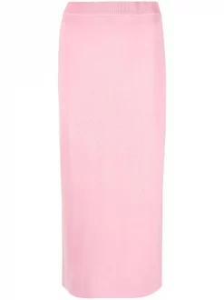 ( Nouvelle Collection ) 12 STOREEZ Jupe Mi-longue En Maille PINK