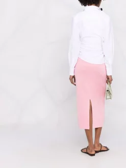 ( Nouvelle Collection ) 12 STOREEZ Jupe Mi-longue En Maille PINK -12 STOREEZ Soldes Magasin 17947061 38181164 600