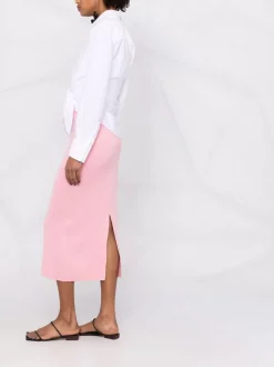 ( Nouvelle Collection ) 12 STOREEZ Jupe Mi-longue En Maille PINK -12 STOREEZ Soldes Magasin 17947061 38181170 600