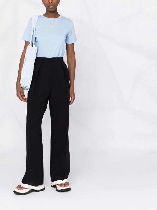 ( Nouvelle Collection ) 12 STOREEZ Pantalon Plissé à Taille Haute BLACK 2 ( Nouvelle Collection ) 12 STOREEZ Pantalon Plissé à Taille Haute BLACK – Image 2