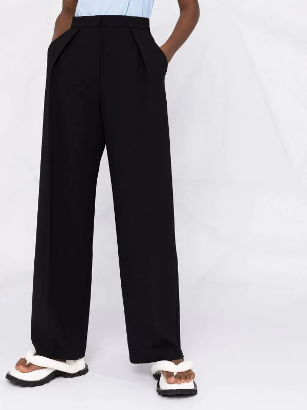 ( Nouvelle Collection ) 12 STOREEZ Pantalon Plissé à Taille Haute BLACK 5 ( Nouvelle Collection ) 12 STOREEZ Pantalon Plissé à Taille Haute BLACK – Image 5